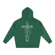 Load image into Gallery viewer, Oversize Cross Fleeced Hoodie