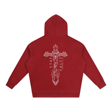 Load image into Gallery viewer, Oversize Cross Fleeced Hoodie