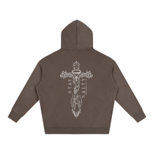 Load image into Gallery viewer, Oversize Cross Fleeced Hoodie