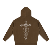 Load image into Gallery viewer, Oversize Cross Fleeced Hoodie
