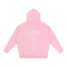 Load image into Gallery viewer, Oversize Cross Fleeced Hoodie