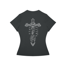 Load image into Gallery viewer, Women’s Slim Fit Performance T-Shirt Cross
