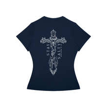 Load image into Gallery viewer, Women’s Slim Fit Performance T-Shirt Cross
