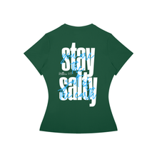 Load image into Gallery viewer, Women’s Slim Fit Performance T-Shirt Stay Salty
