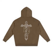 Load image into Gallery viewer, Oversize Cross Fleeced Hoodie
