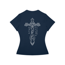 Load image into Gallery viewer, Women’s Slim Fit Performance T-Shirt Cross
