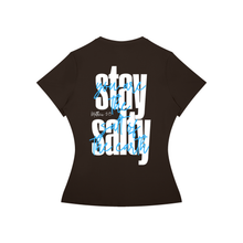 Load image into Gallery viewer, Women’s Slim Fit Performance T-Shirt Stay Salty
